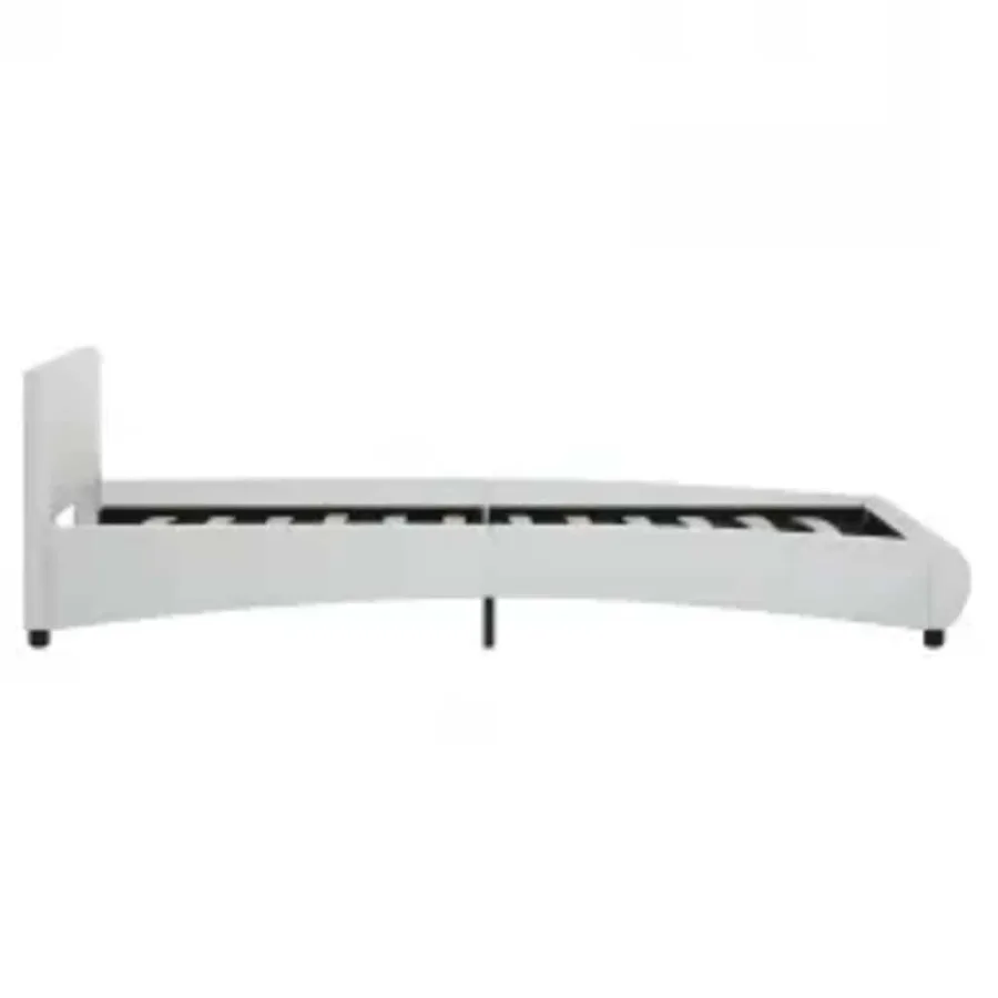 Cadre de lit avec LED sans matelas blanc 100x200 cm - 5