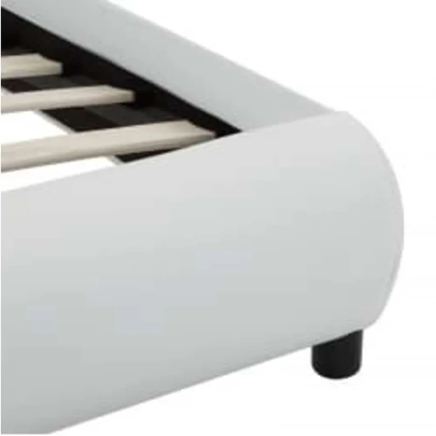 Cadre de lit avec LED sans matelas blanc 100x200 cm - 7