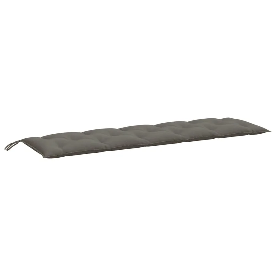 Coussin de banc de jardin gris foncé mélangé 180x50x7 cm tissu - 2