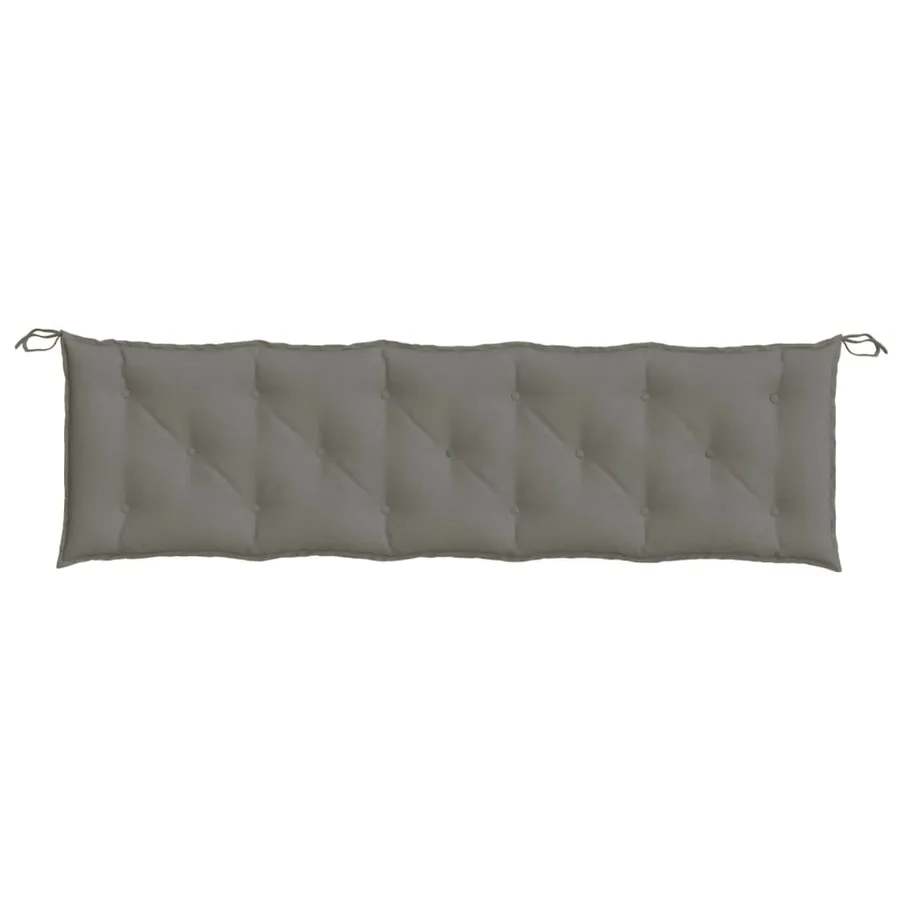 Coussin de banc de jardin gris foncé mélangé 180x50x7 cm tissu - 4