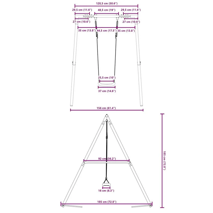 Ensemble de balançoire d'extérieur avec balançoire - 10