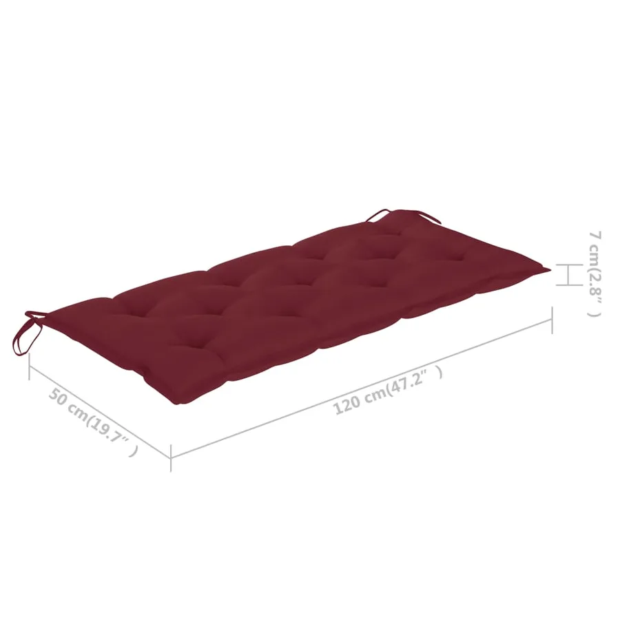 Banc de jardin avec coussin 120 cm Bambou - 10