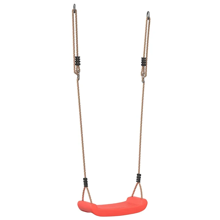 Balançoire d'extérieur d'enfants simple et corde réglable rouge - 2