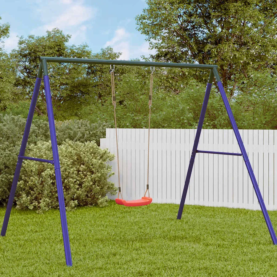 Balançoire d'extérieur d'enfants simple et corde réglable rouge - 3