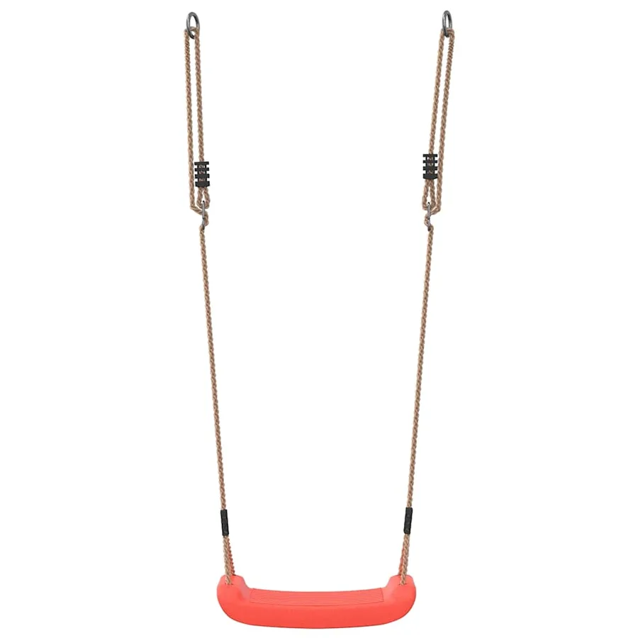 Balançoire d'extérieur d'enfants simple et corde réglable rouge - 4