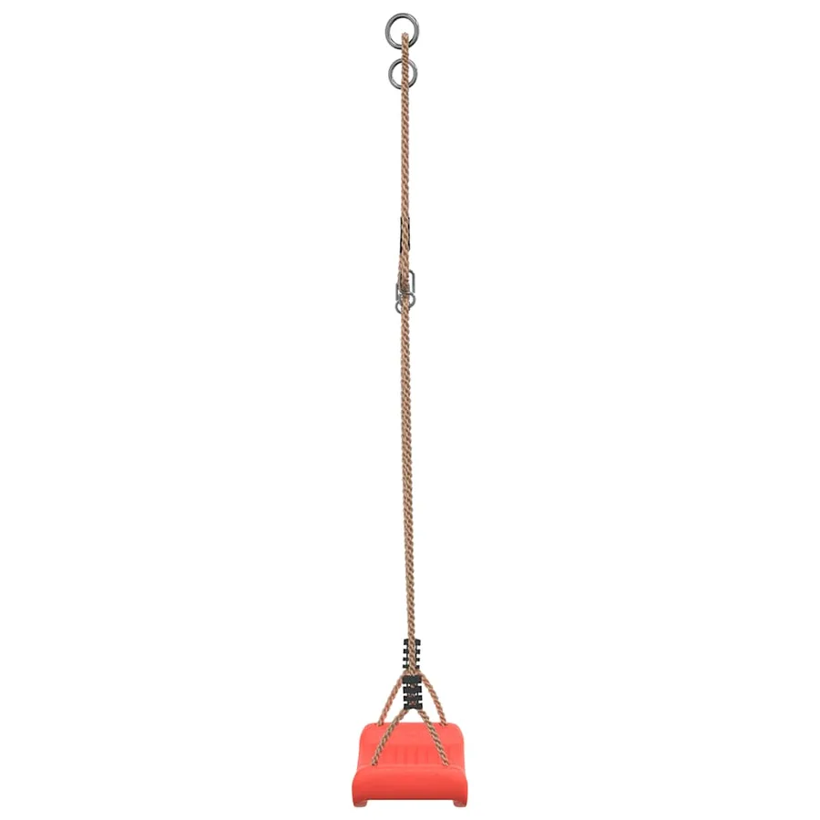 Balançoire d'extérieur d'enfants simple et corde réglable rouge - 5