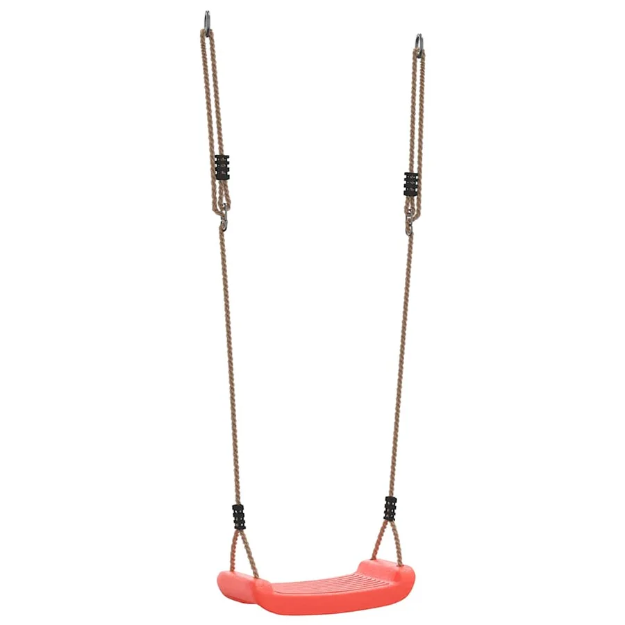 Balançoire d'extérieur d'enfants simple et corde réglable rouge - 6