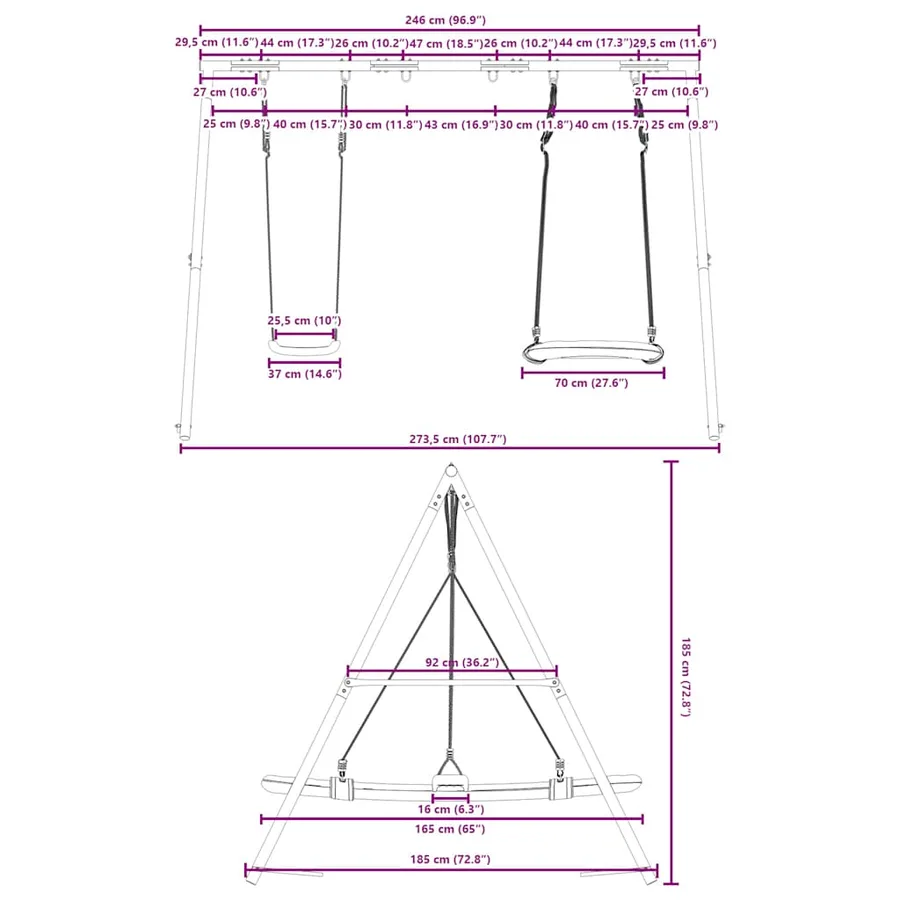Ensemble balançoire d'extérieur balançoire et balançoire nid - 10