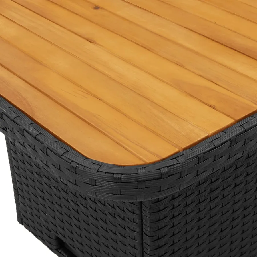 Ensemble à manger de jardin 4 pcs avec coussins noir - 7