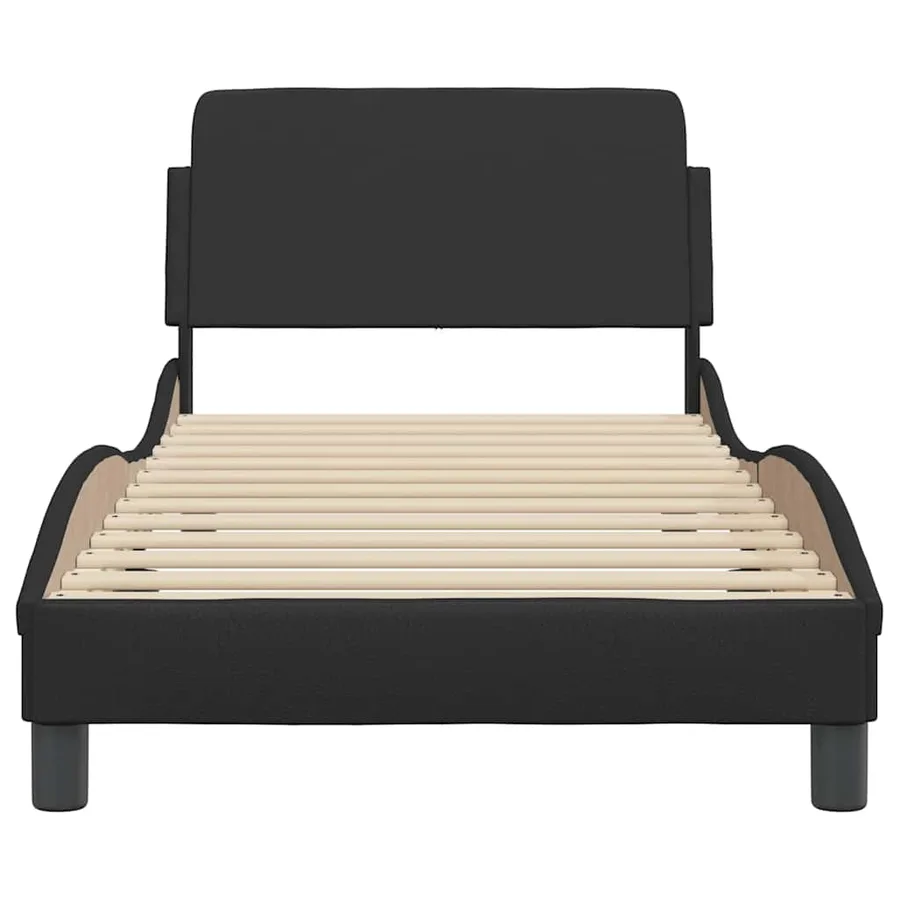 Cadre de lit Dover noir 90x190 cm en similicuir - 4