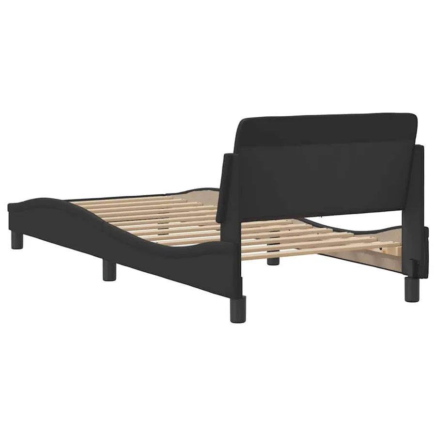 Cadre de lit Dover noir 90x190 cm en similicuir - 6