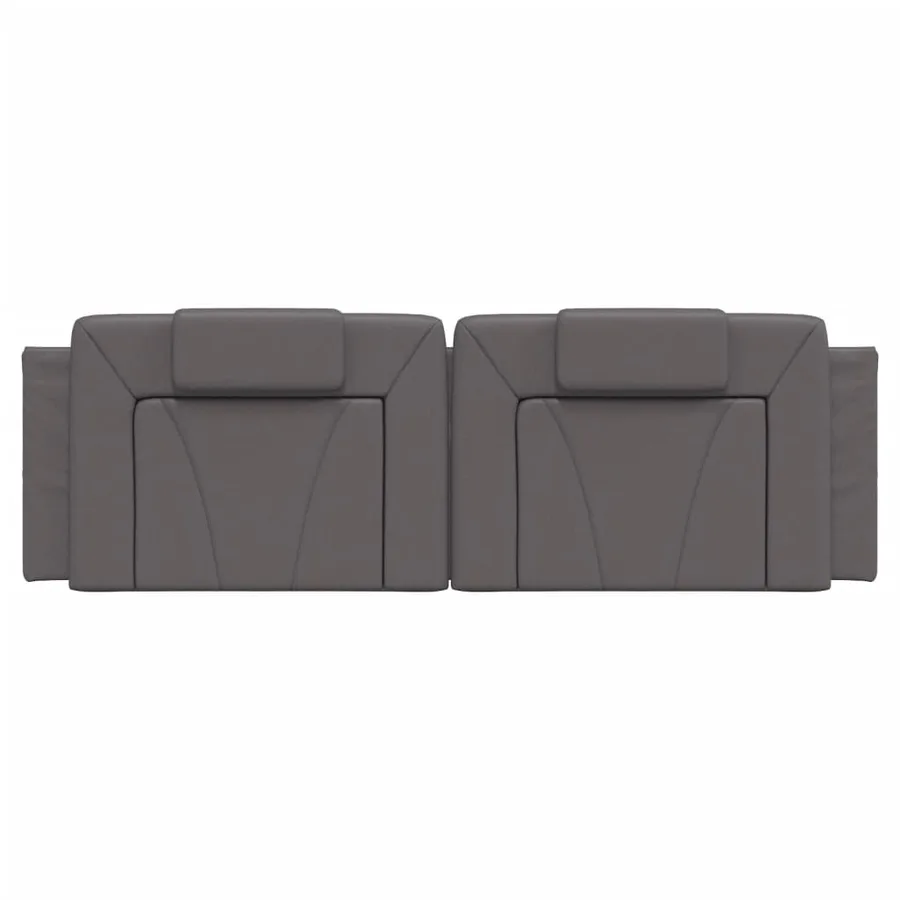 Coussin de tête de lit Viana gris 160 cm similicuir - 5