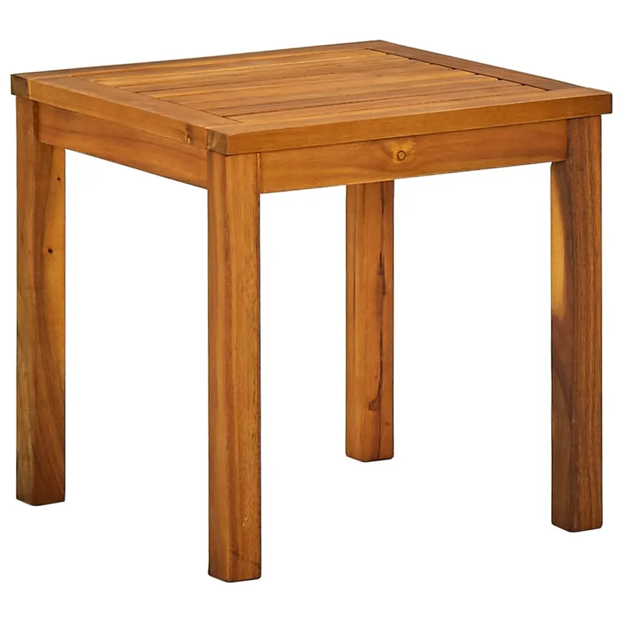 Chaise longue et table gris bois d'acacia solide et textilène - 39