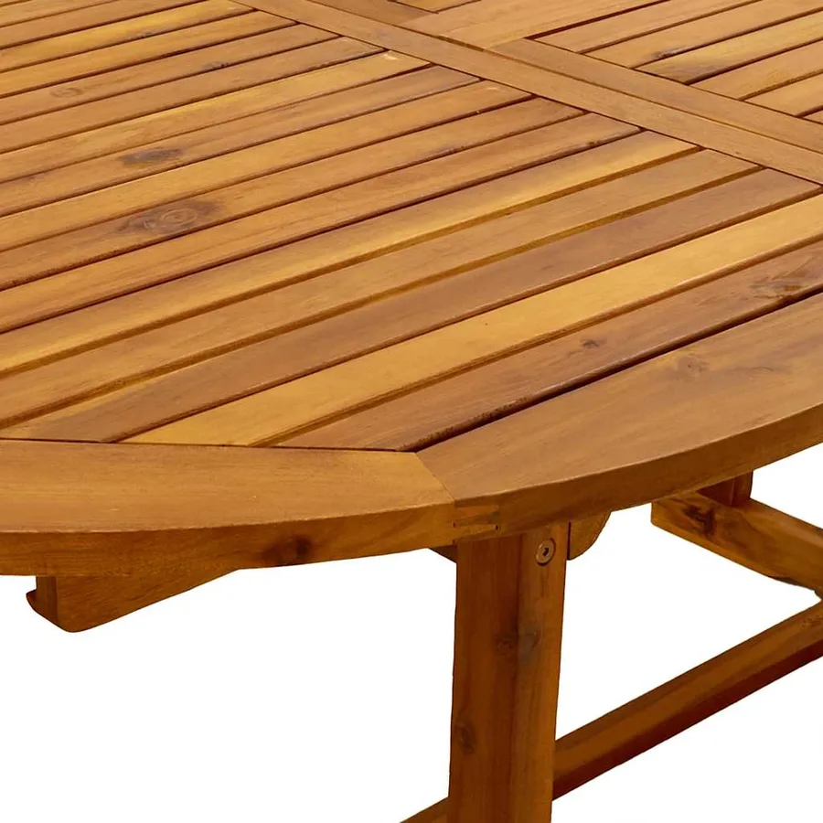 Ensemble à manger de jardin 9pcs bois d'acacia solide textilène - 12