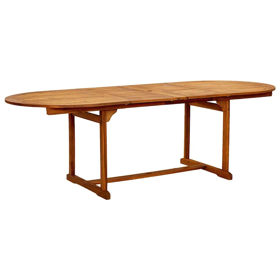 Ensemble à manger de jardin 9pcs bois d'acacia solide textilène - 4