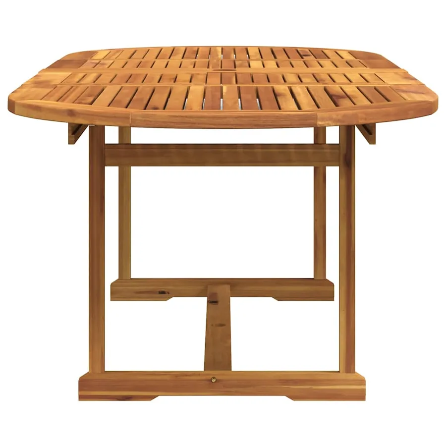 Ensemble à manger de jardin 9pcs bois d'acacia solide textilène - 5