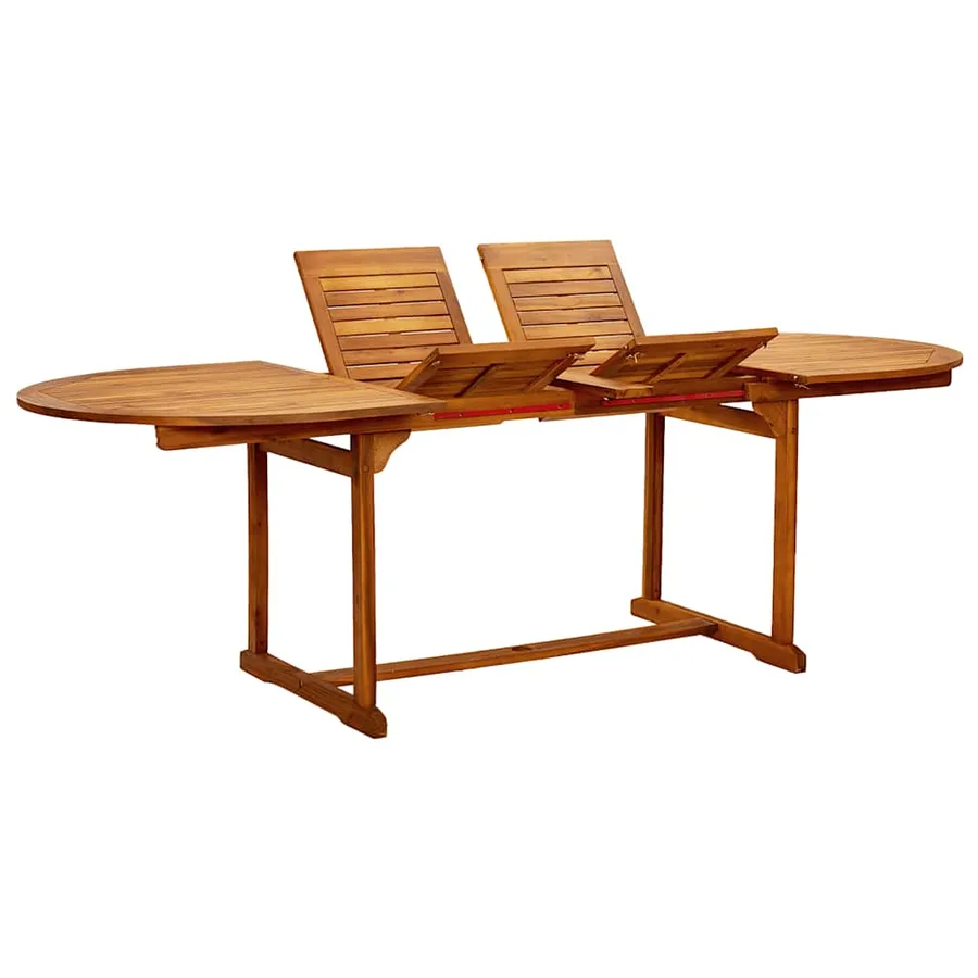 Ensemble à manger de jardin 9pcs bois d'acacia solide textilène - 6