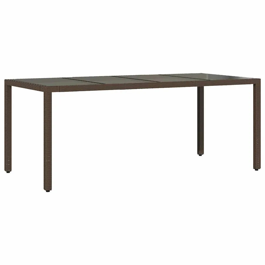 Ensemble de bistro de jardin 9 pcs coussins marron poly rotin - 4