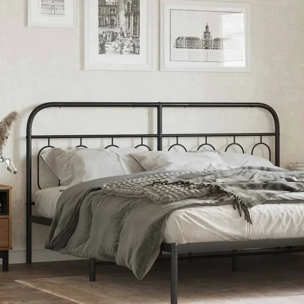 Tête de lit de remplacement métal noir 160 cm