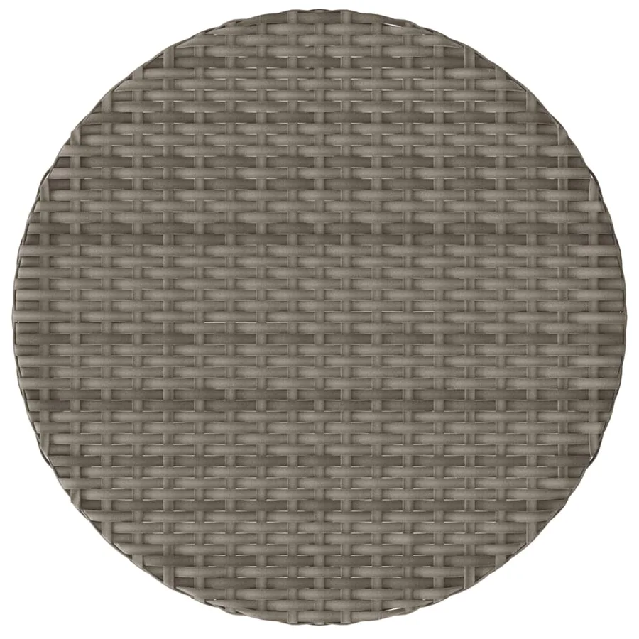 Ensemble de bistro 3 pcs avec coussins gris résine tressée - 10