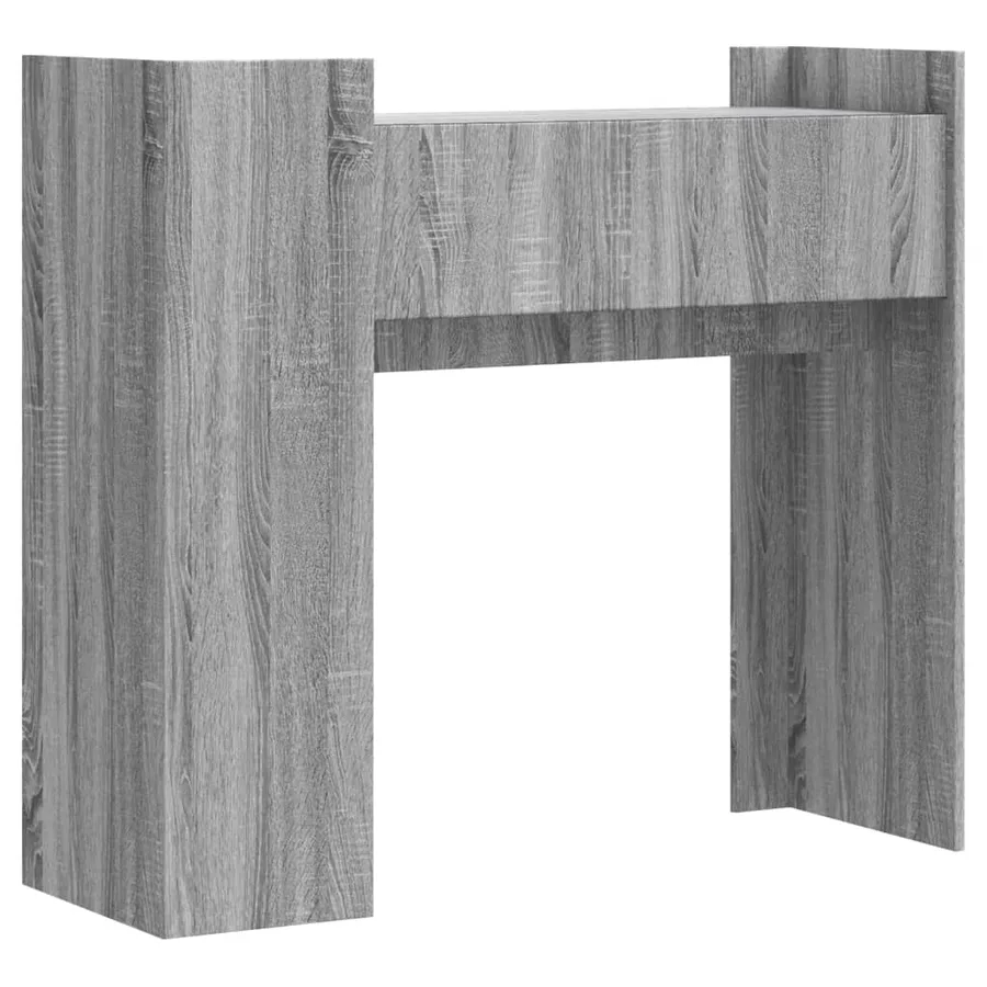 Table console sonoma gris 100x35x90 cm bois d'ingénierie - 6