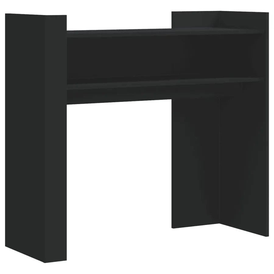Table console noir 100x35x90 cm bois d'ingénierie - 2