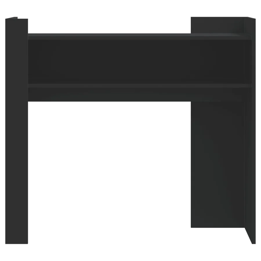Table console noir 100x35x90 cm bois d'ingénierie - 4
