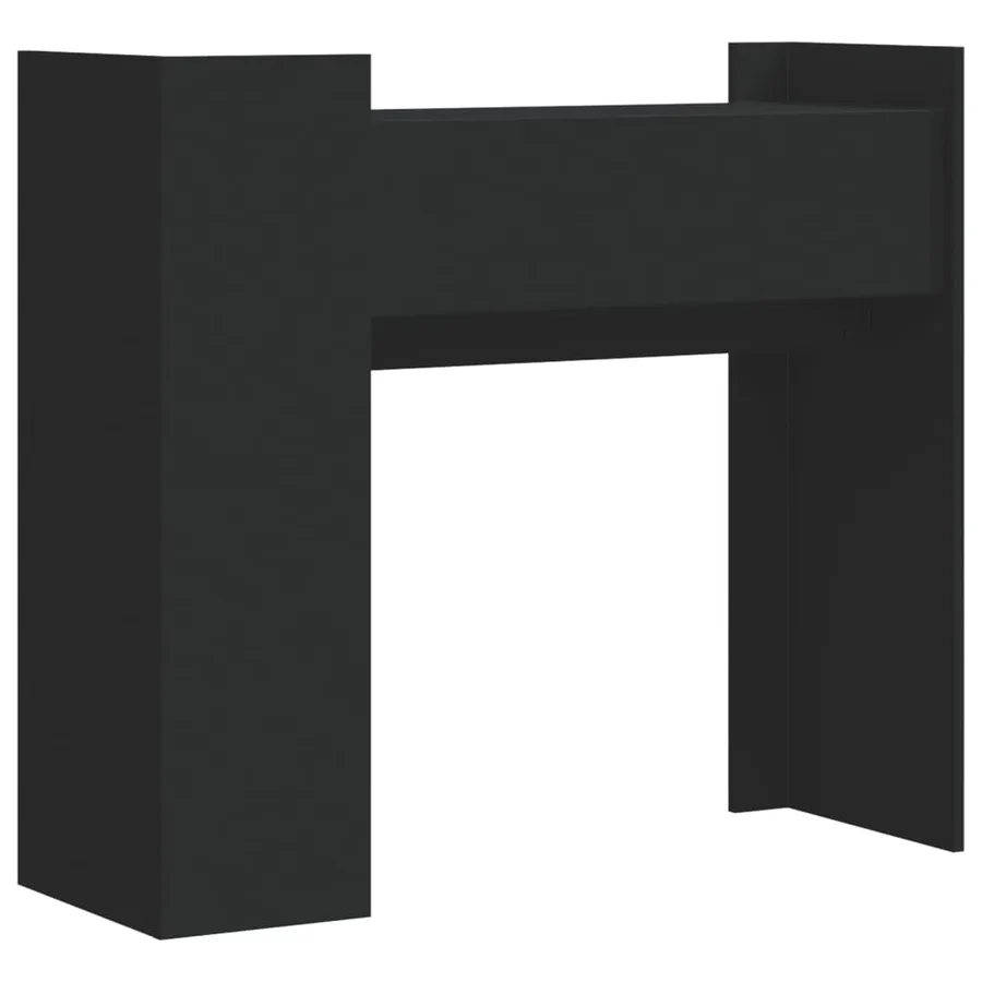 Table console noir 100x35x90 cm bois d'ingénierie - 6
