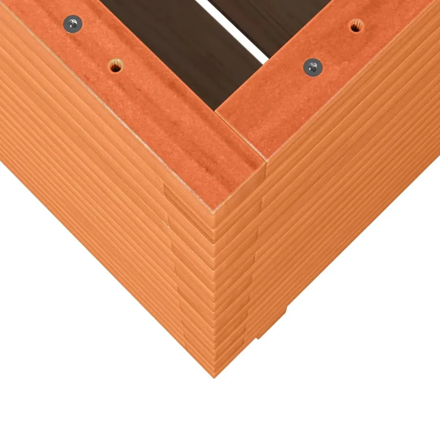Jardinière cire marron 60x60x72 cm bois de pin massif - 8