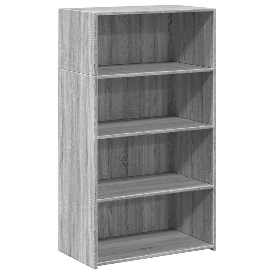 Buffet haut sonoma gris 70x41x124 cm bois d'ingénierie - 2
