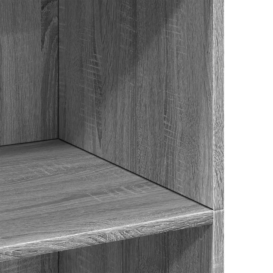 Buffet haut sonoma gris 70x41x124 cm bois d'ingénierie - 7