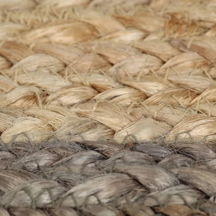 Tapis fait à la main Jute avec bord gris 240 cm - 5