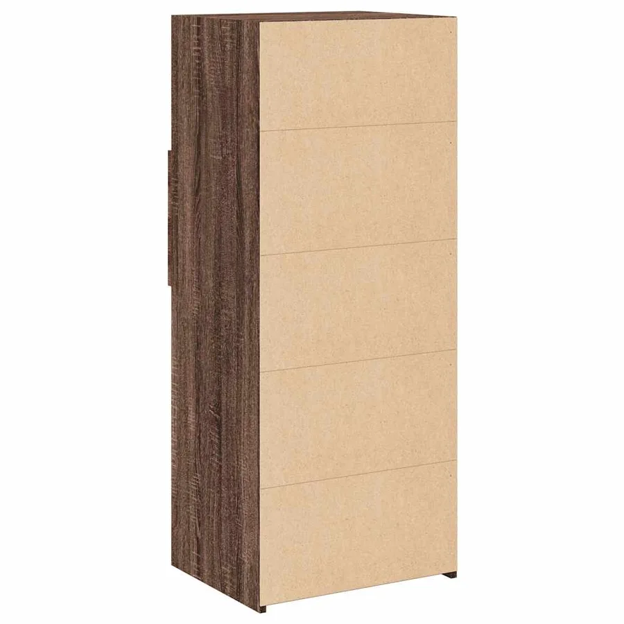 Buffet haut chêne marron 50x42,5x124 cm bois d'ingénierie - 6