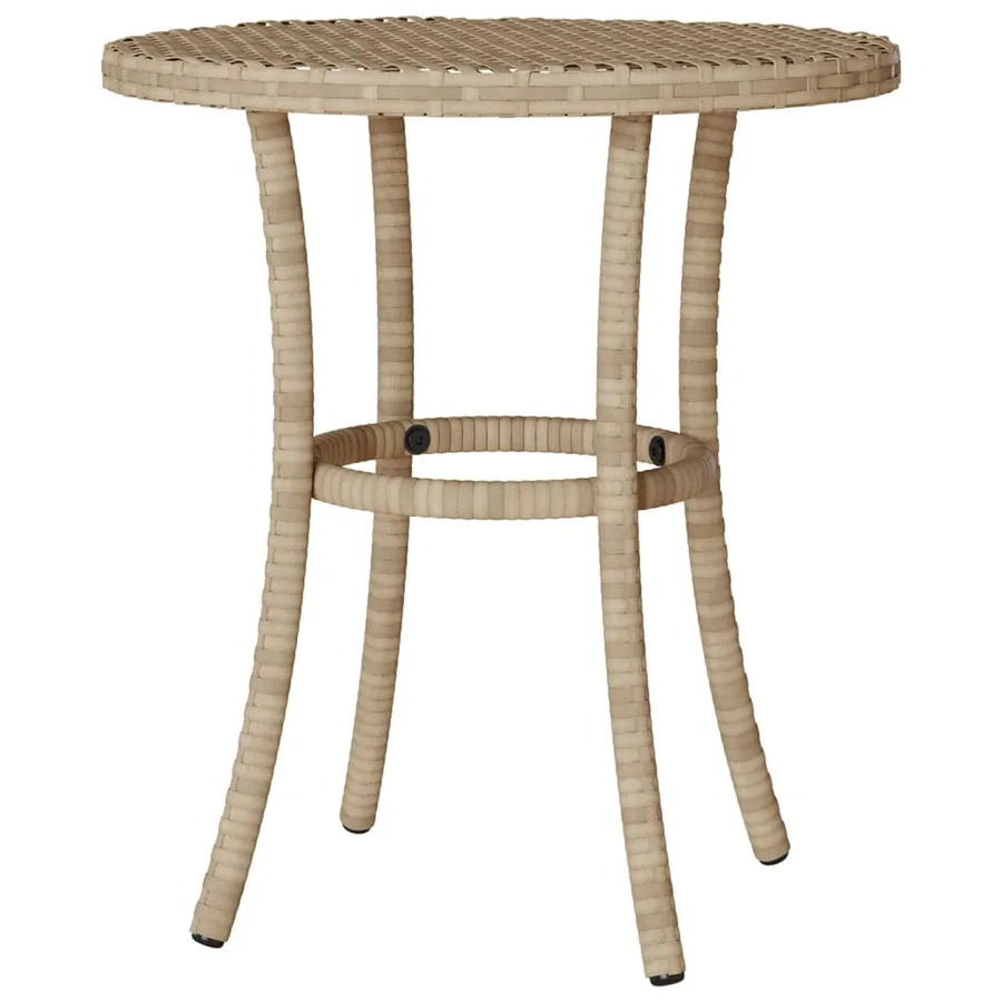 Ensemble de bistro 3 pcs coussins mélange beige résine tressée - 9
