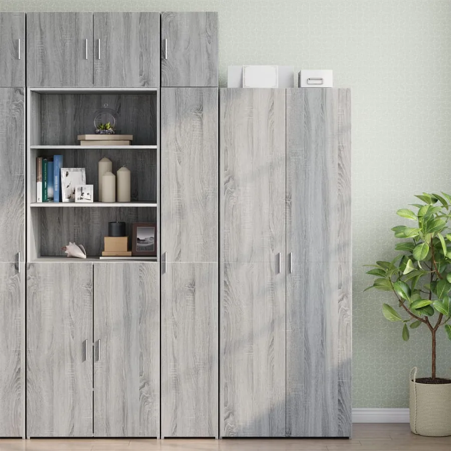 Armoire murale sonoma gris 30x42,5x40 cm bois d'ingénierie - 3