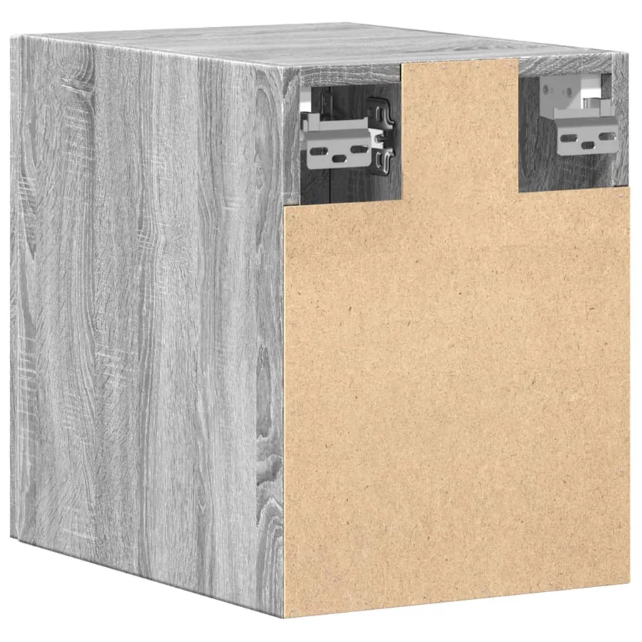 Armoire murale sonoma gris 30x42,5x40 cm bois d'ingénierie - 6