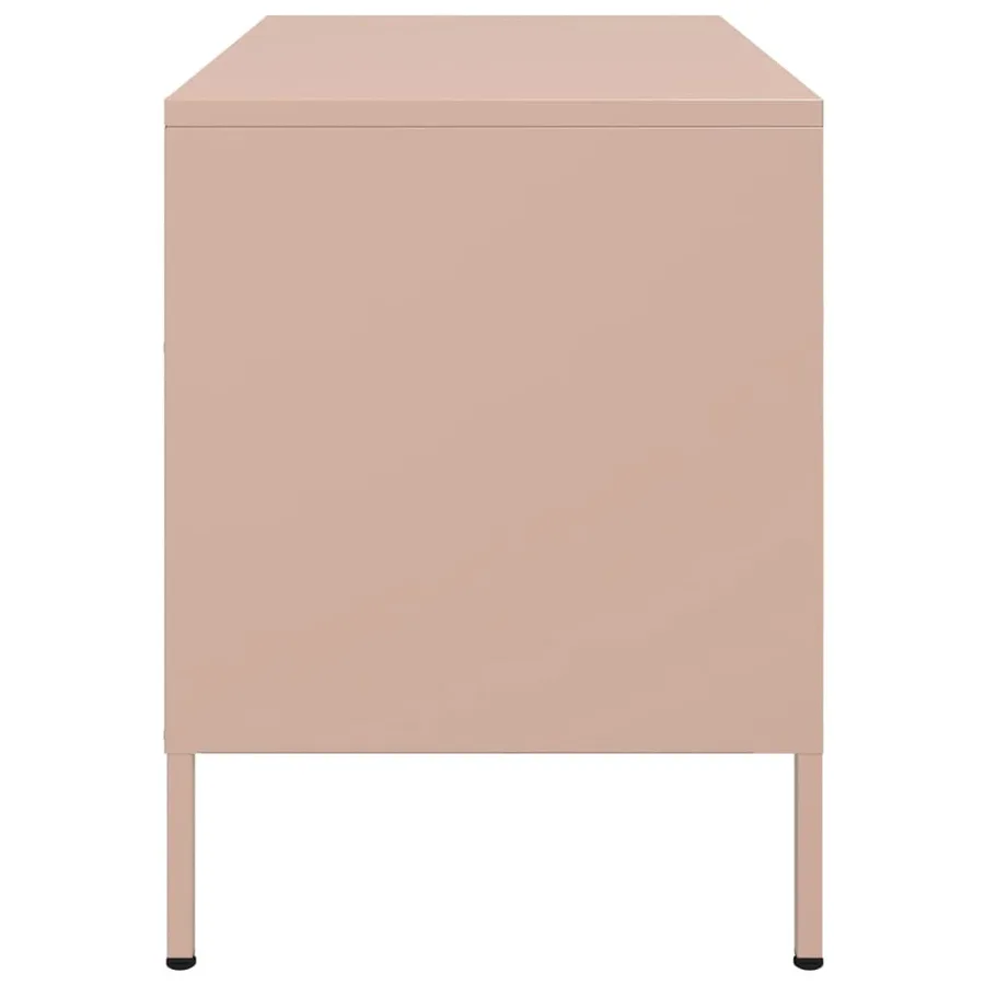 Meuble TV rose 68x39x50,5 cm acier - 7