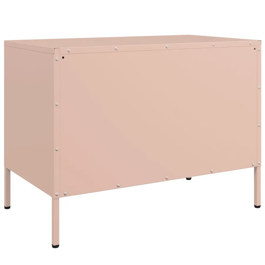 Meuble TV rose 68x39x50,5 cm acier - 8