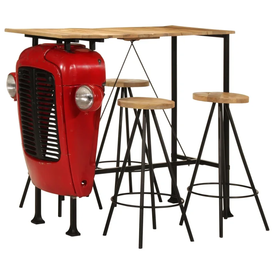 Ensemble de bar 5 pcs bois de manguier massif - 18
