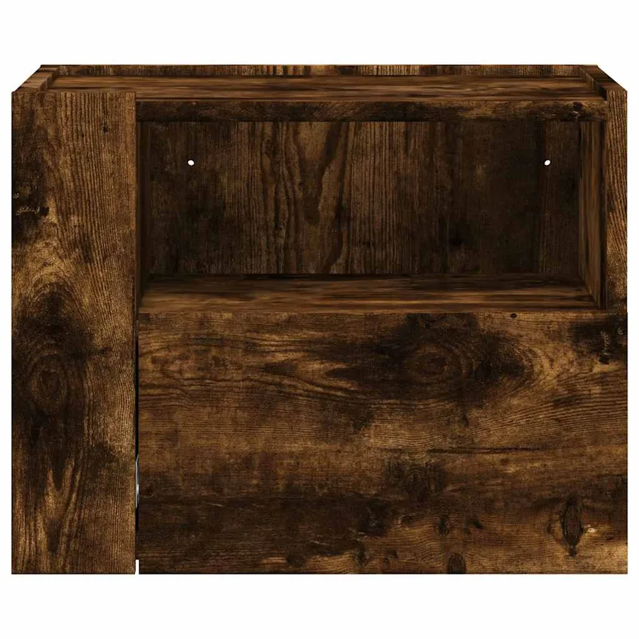 Tables de chevet murales 2 pcs chêne fumé 45x30x35 cm - 5