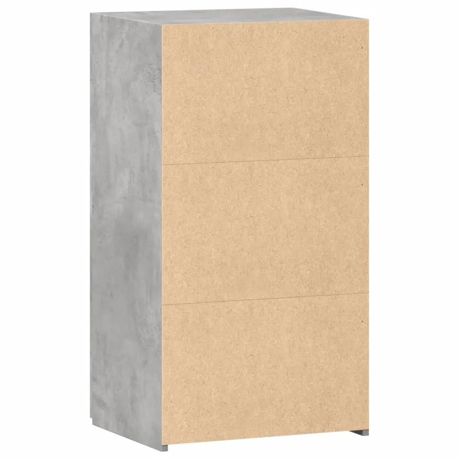 Buffet gris béton 50x42,5x93 cm bois d'ingénierie - 6