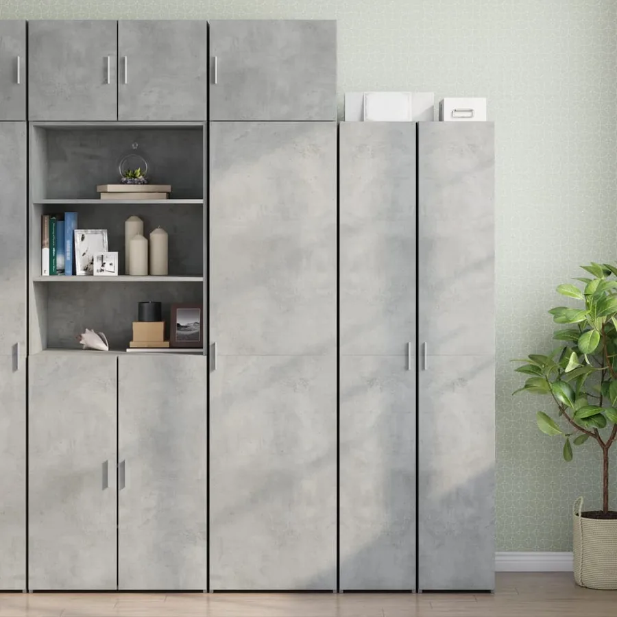 Armoire murale gris béton 50x42,5x40 cm bois d'ingénierie - 3