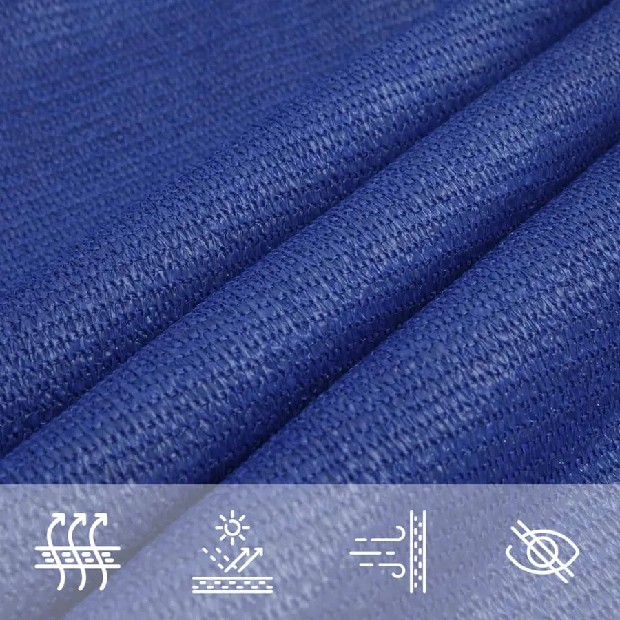 Voile d'ombrage 160 g/m² rectangulaire bleu 6x8 m PEHD - 5