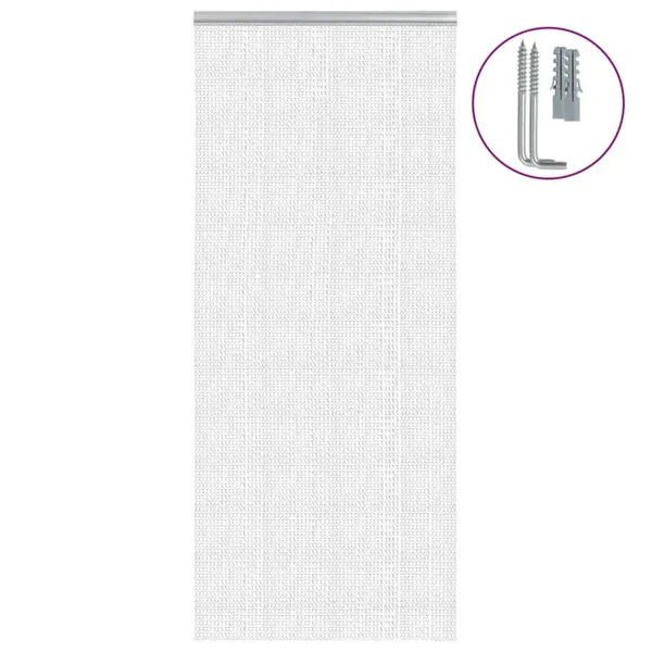 Moustiquaire de porte à chaîne 90x212 cm aluminium