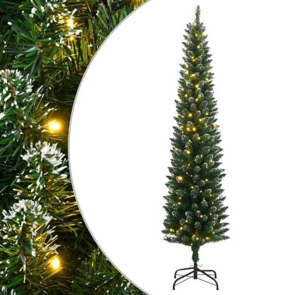 Sapin de Noël artificiel mince 300 LED 240 cm