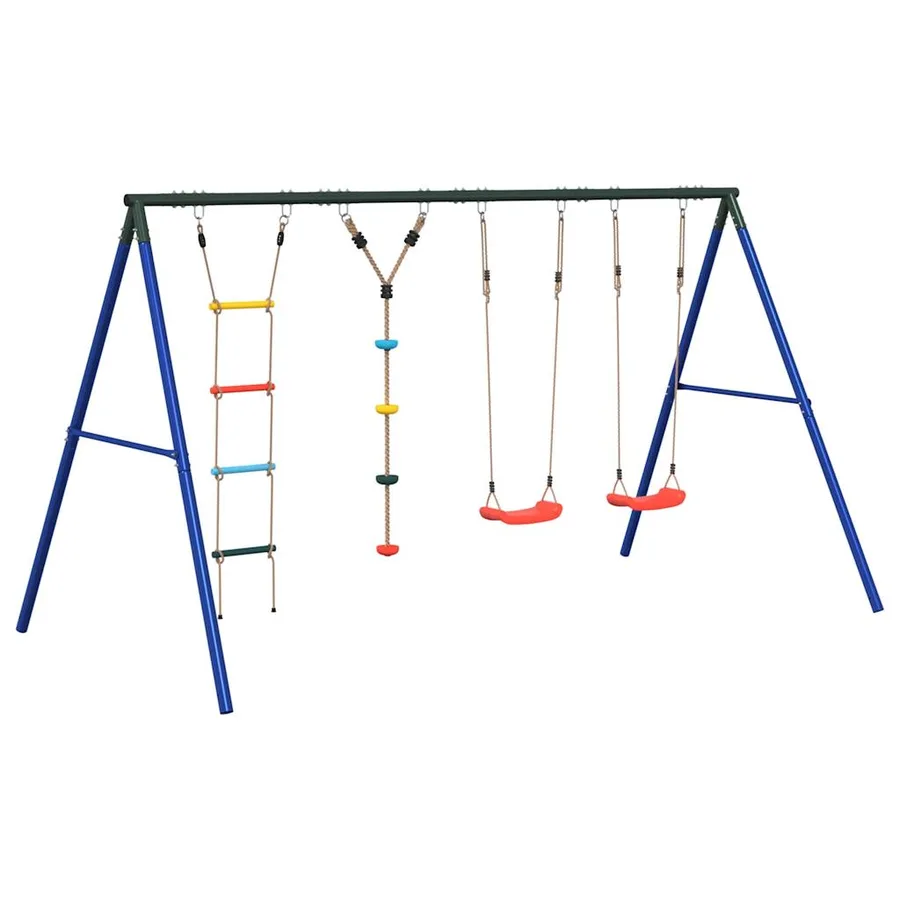 Jeu balançoire extérieur balançoires échelle et corde à disque - 2