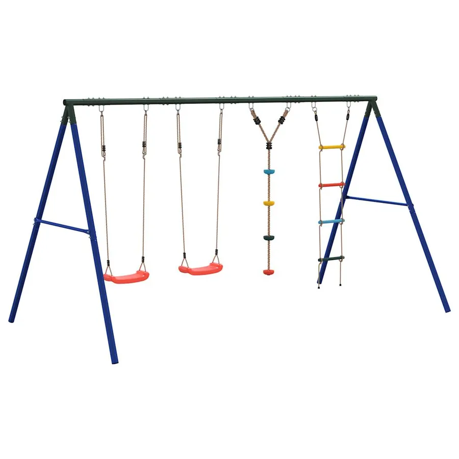 Jeu balançoire extérieur balançoires échelle et corde à disque - 5