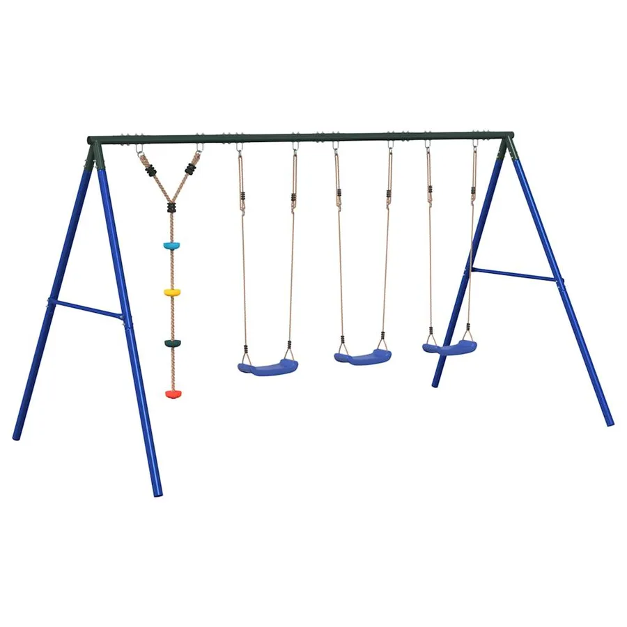 Ensemble balançoire d'extérieur balançoires et corde à disque - 2