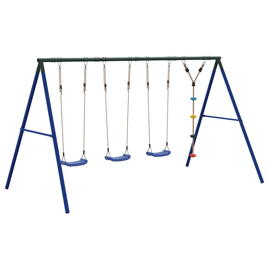 Ensemble balançoire d'extérieur balançoires et corde à disque - 5