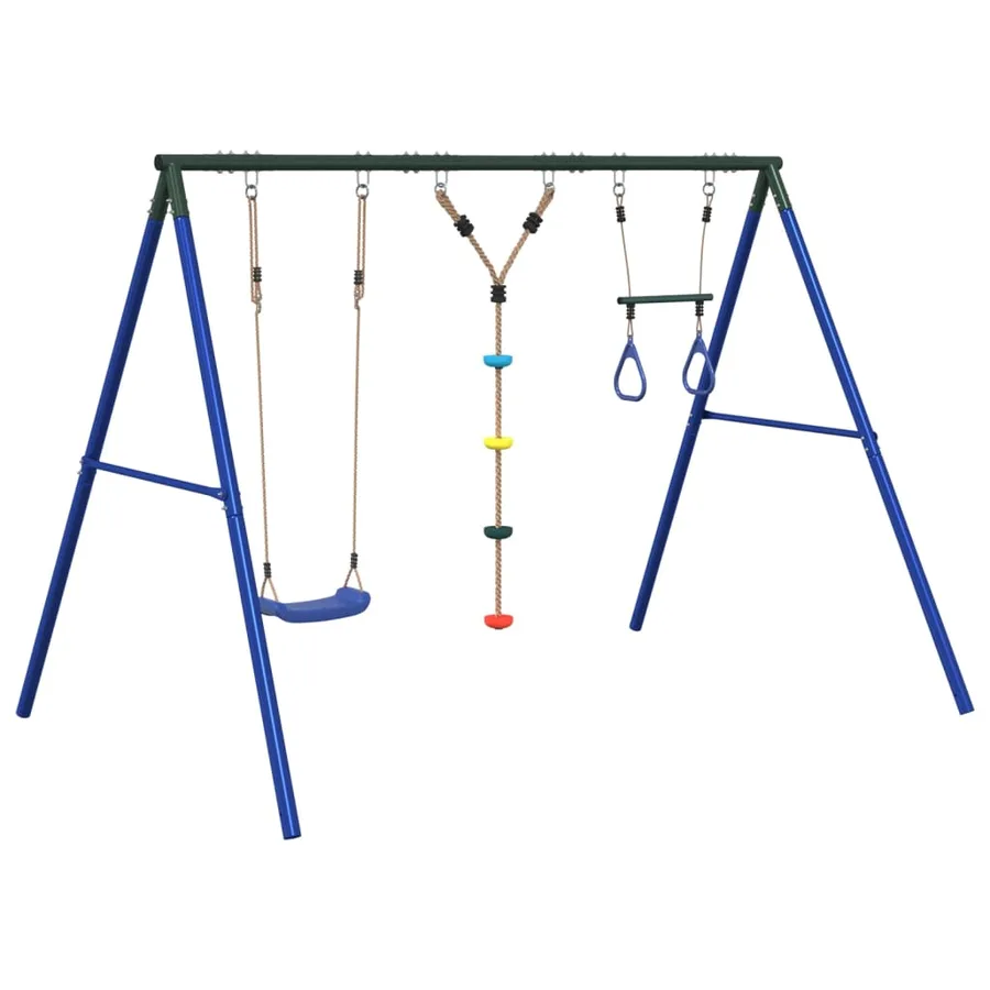 Jeu de balançoire extérieur avec balançoire trapèze et échelle - 2